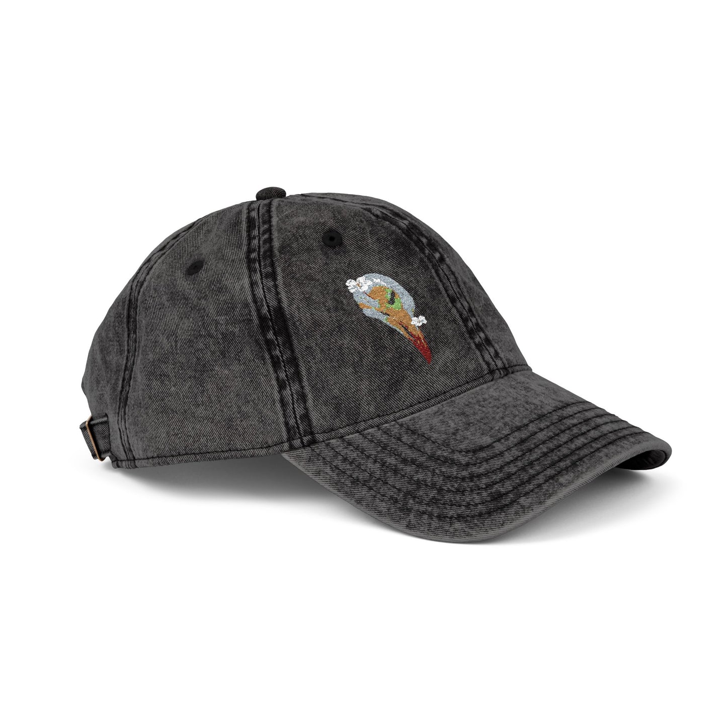 Embroidered Cap - Dove Skull Vintage Design - Death is Beautiful Collection