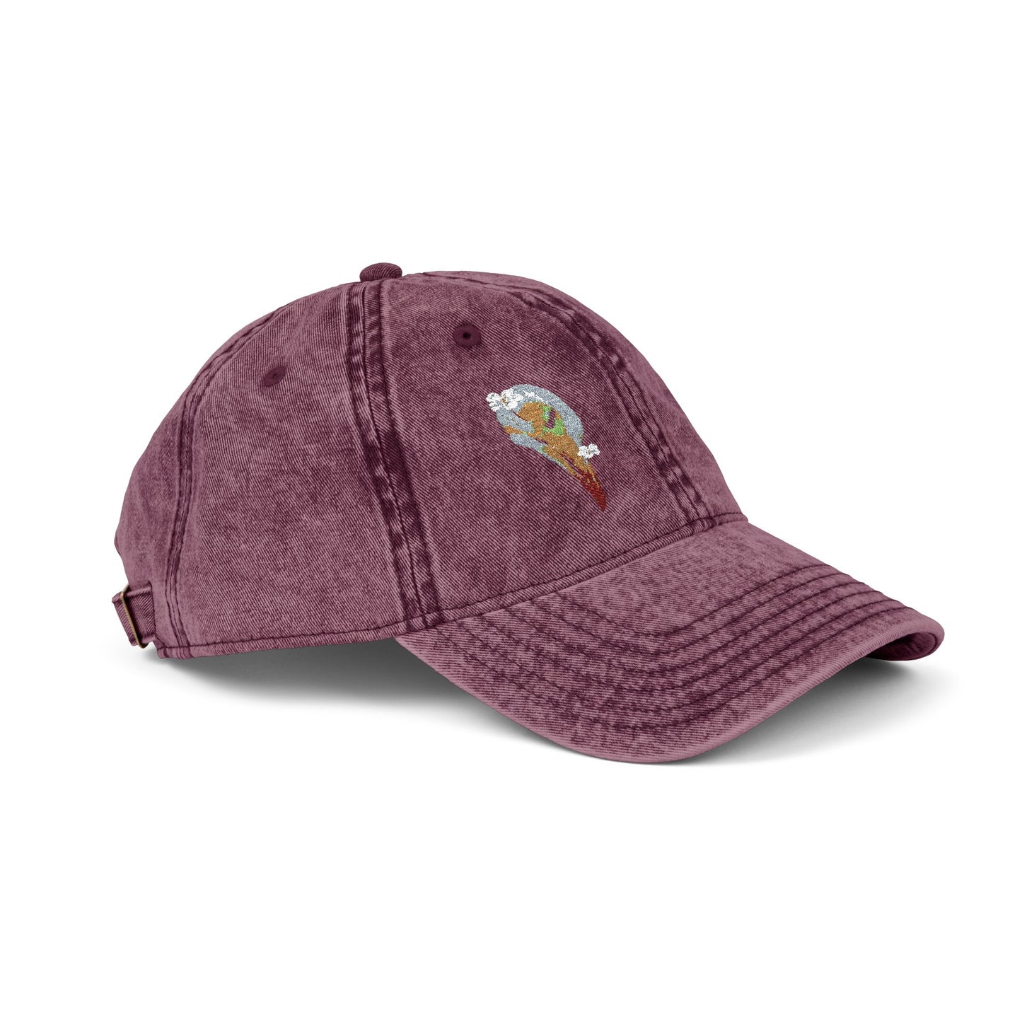 Embroidered Cap - Dove Skull Vintage Design - Death is Beautiful Collection