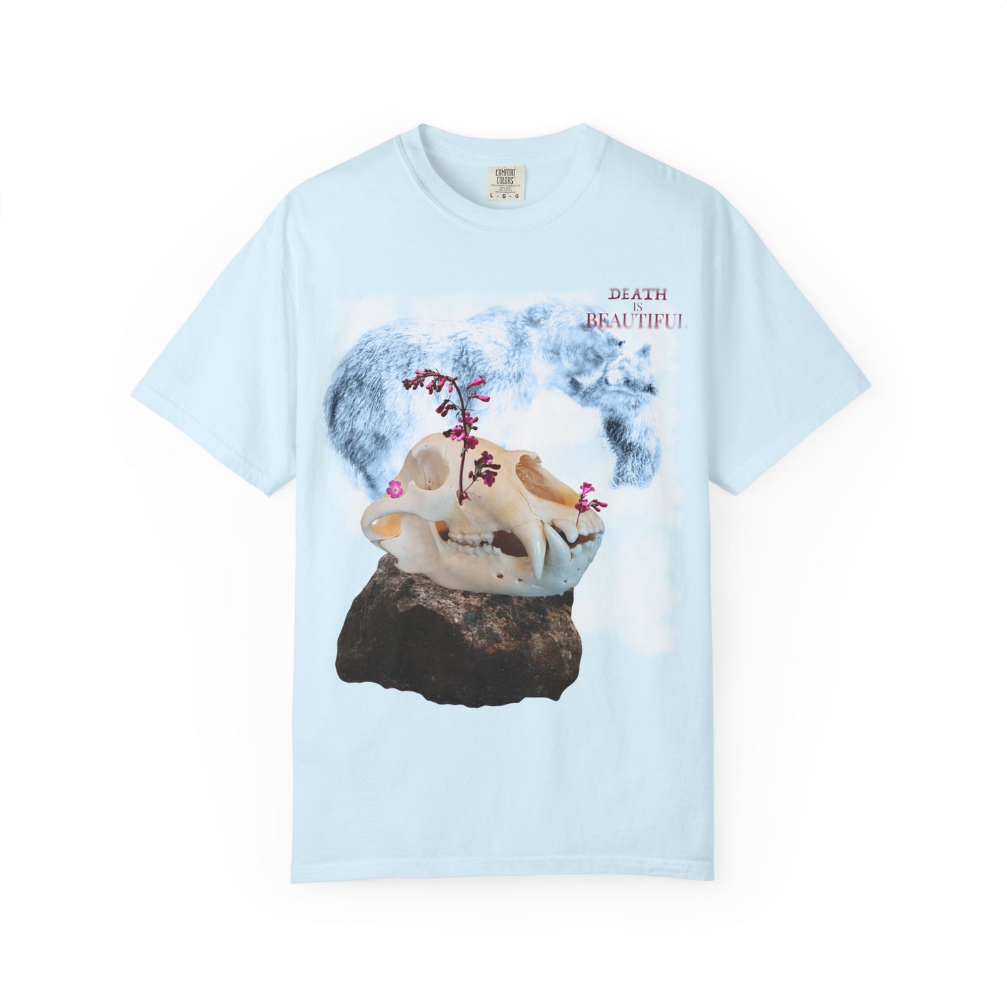 Skull & Bloom T-Shirt — "Death Beautiful" Floral Graphic Tee