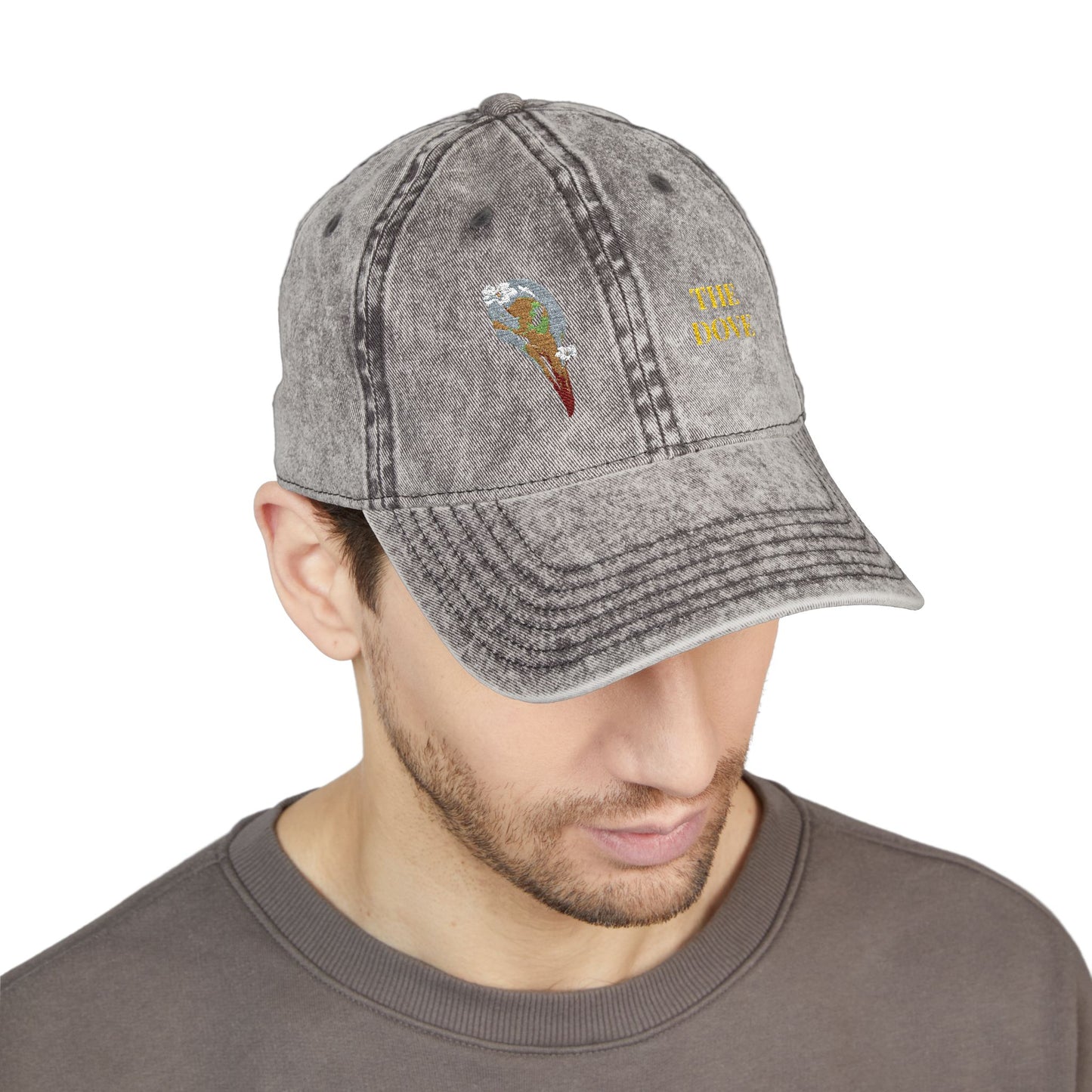 Embroidered Cap - Dove Skull Vintage Design - Death is Beautiful Collection