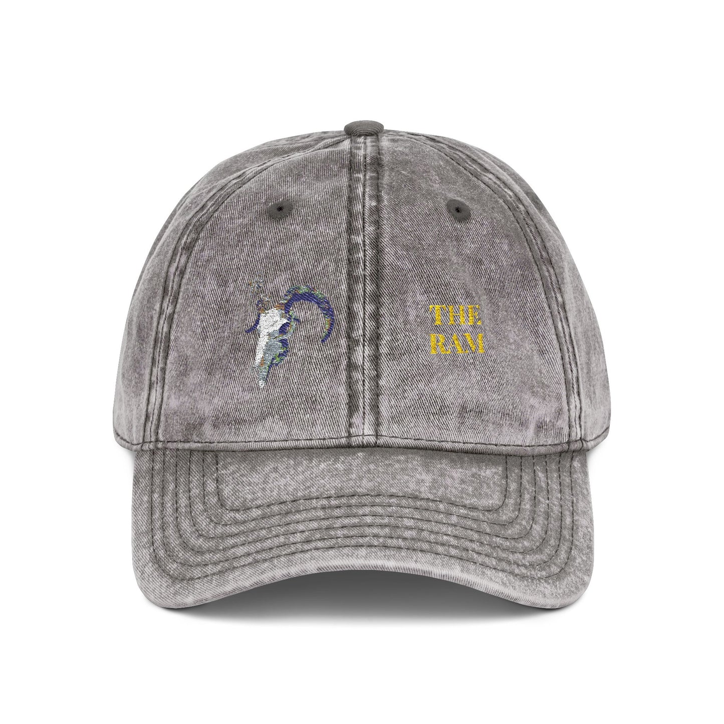Embroidered Cap - Ram Skull Vintage Design - Death is Beautiful Collection