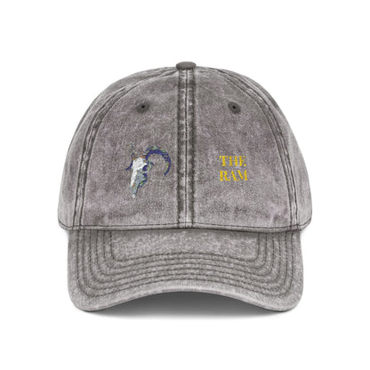 Embroidered Cap - Ram Skull Vintage Design - Death is Beautiful Collection