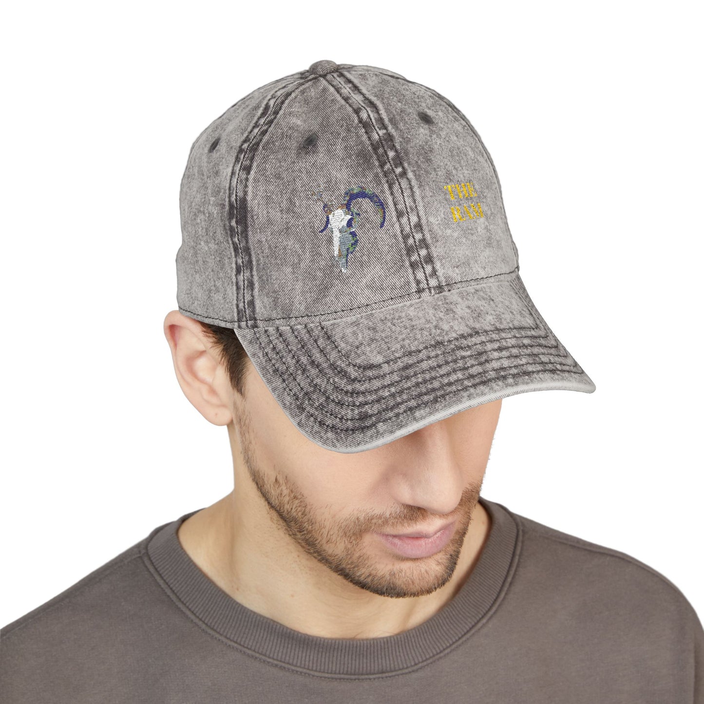 Embroidered Cap - Ram Skull Vintage Design - Death is Beautiful Collection