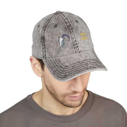 Embroidered Cap - Ram Skull Vintage Design - Death is Beautiful Collection