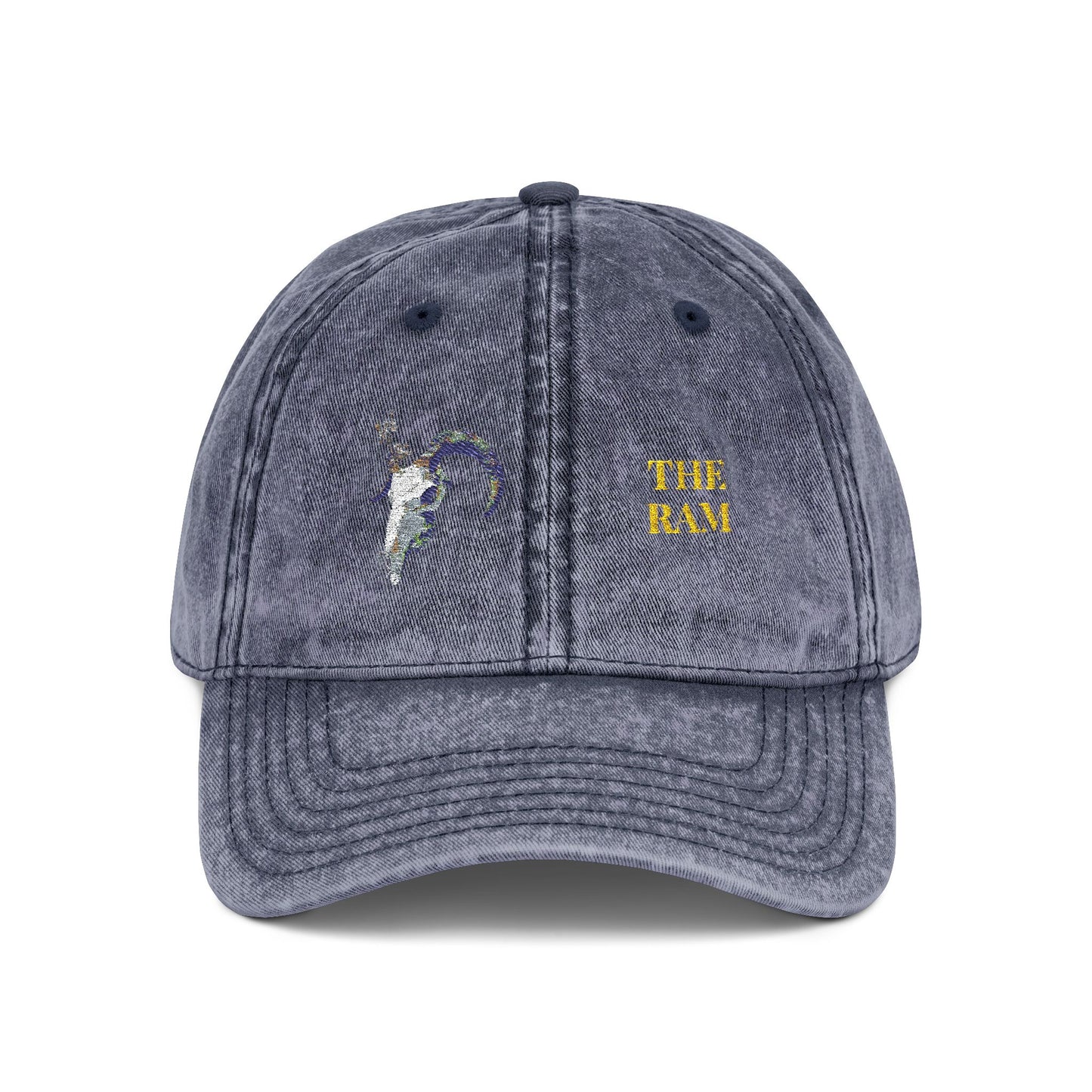 Embroidered Cap - Ram Skull Vintage Design - Death is Beautiful Collection