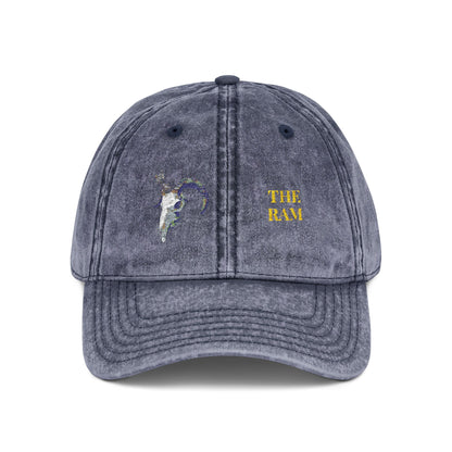Embroidered Cap - Ram Skull Vintage Design - Death is Beautiful Collection