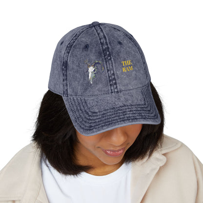 Embroidered Cap - Ram Skull Vintage Design - Death is Beautiful Collection