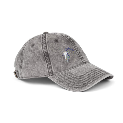 Embroidered Cap - Ram Skull Vintage Design - Death is Beautiful Collection