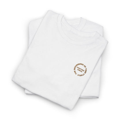 Crewneck Embroidered Tee - "Existing Since the Beginning of Time Itself"