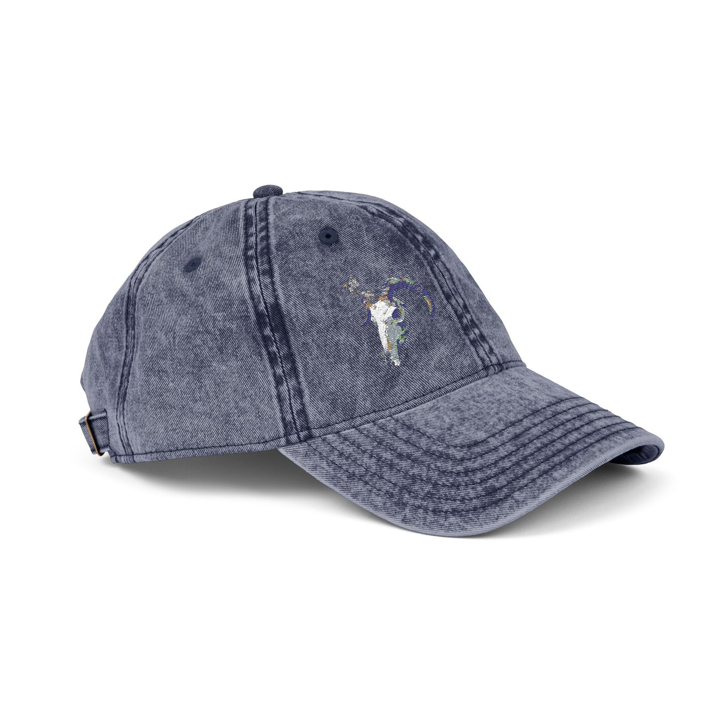 Embroidered Cap - Ram Skull Vintage Design - Death is Beautiful Collection