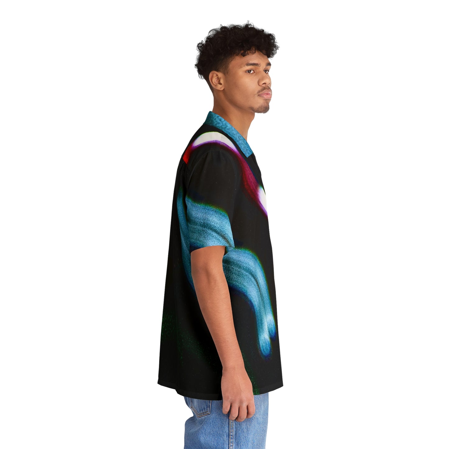 Men's Hawaiian Shirt (AOP) Neon Streaks