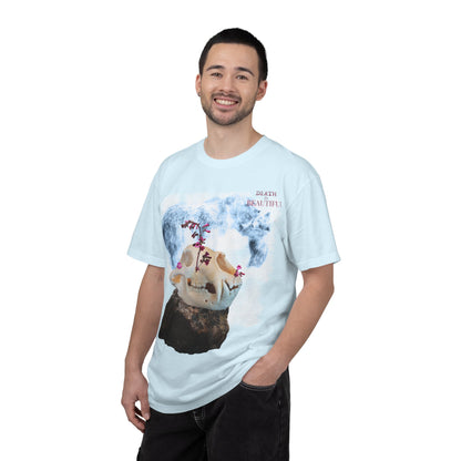 Skull & Bloom T-Shirt — "Death Beautiful" Floral Graphic Tee
