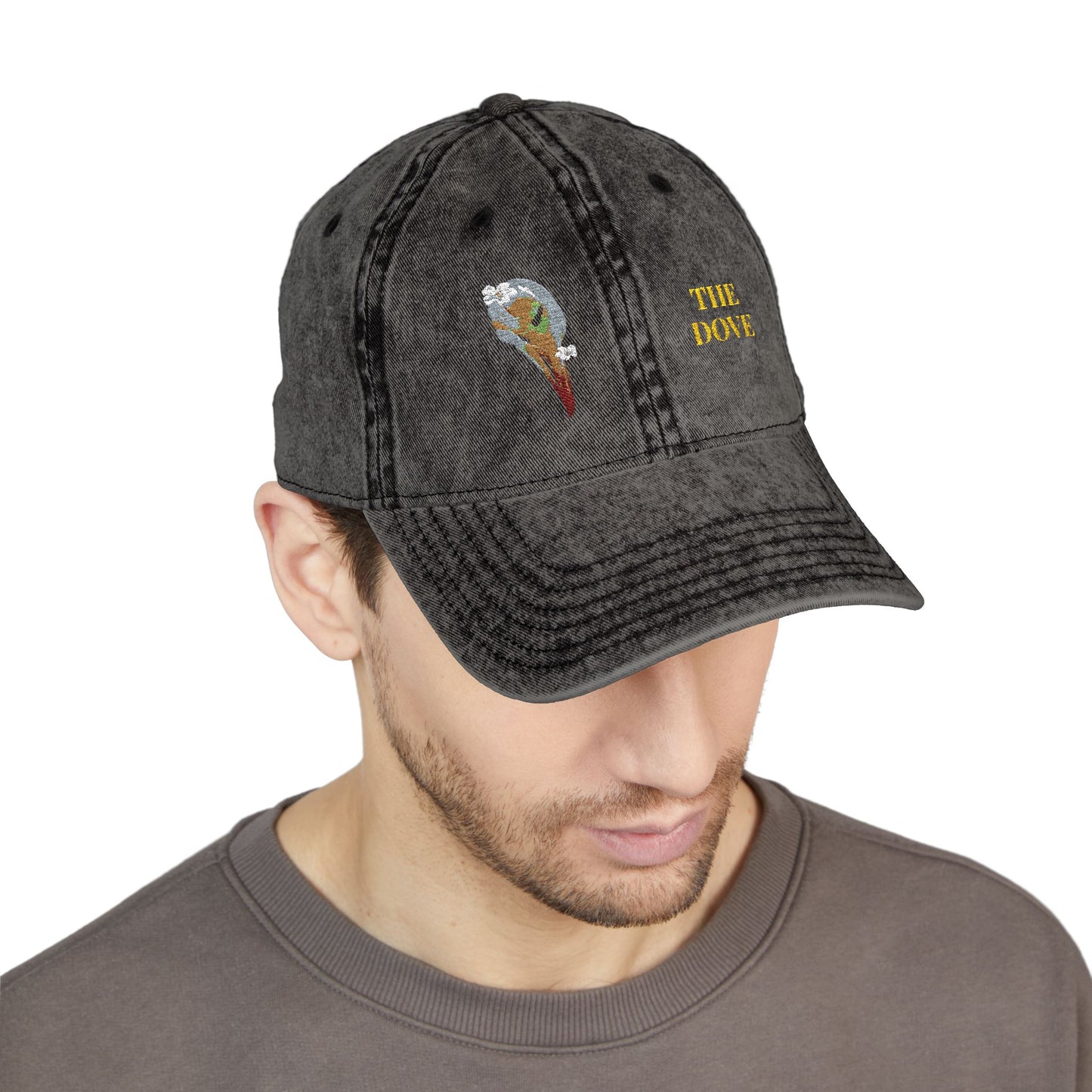 Embroidered Cap - Dove Skull Vintage Design - Death is Beautiful Collection