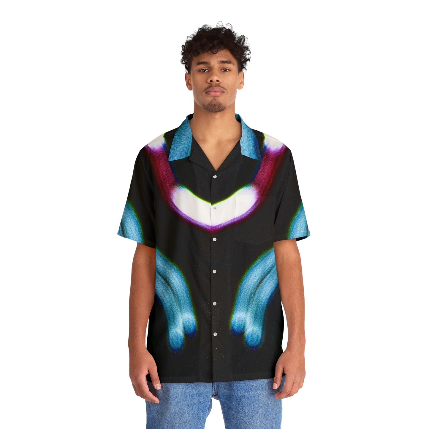 Men's Hawaiian Shirt (AOP) Neon Streaks